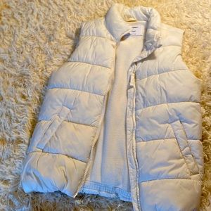 Girls white vest with pockets
